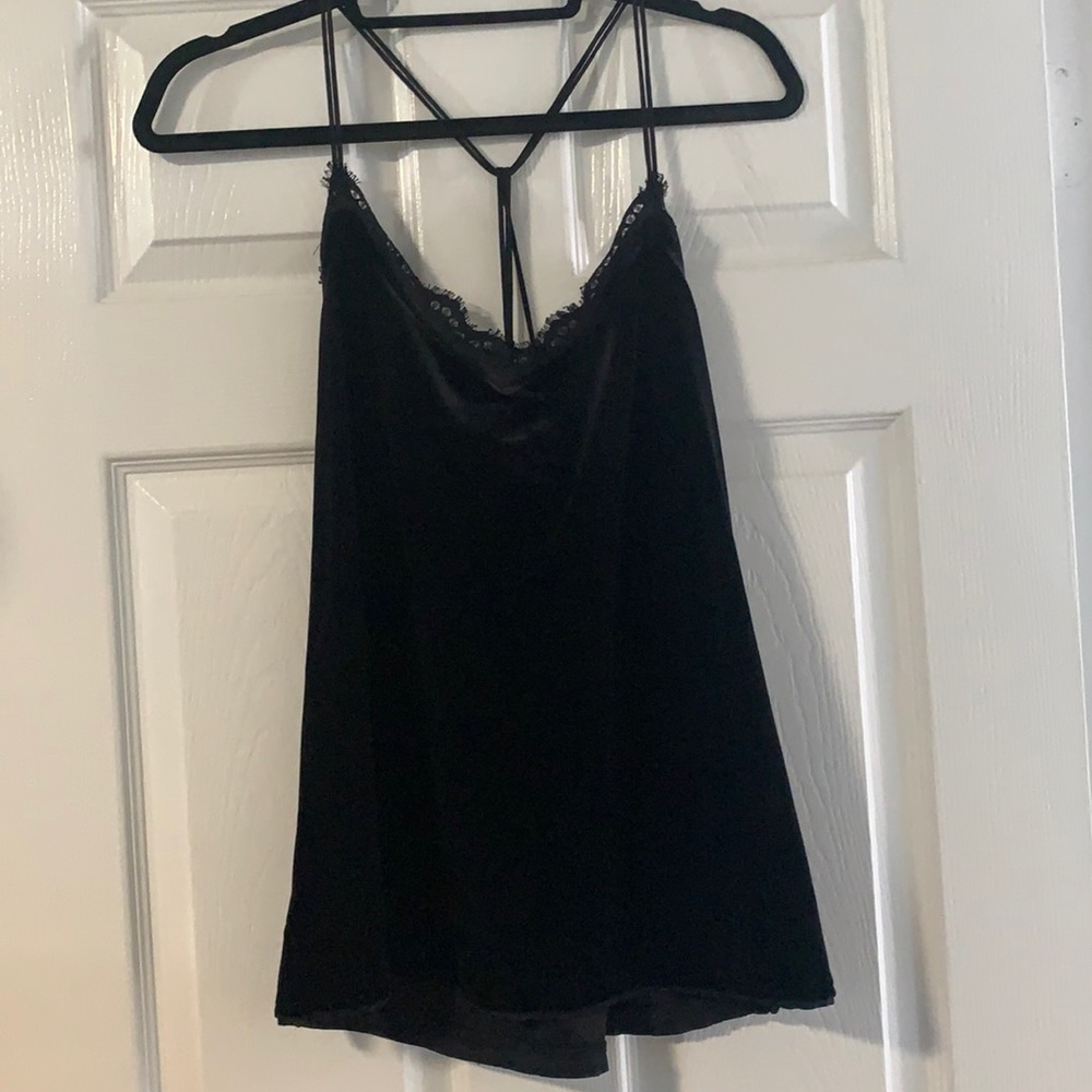 Abercrombie & Fitch Velvet Lace Trim Tank
